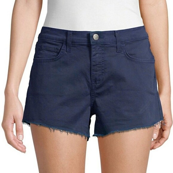 L'AGENCE High Rise Shorts Size 25 Ryland Short Navy Blue Cut Offs NEW $198